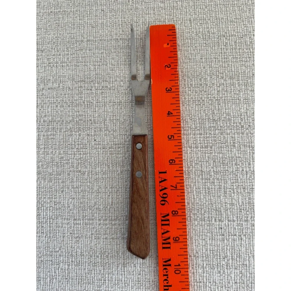 Vintage Regent Sherwood Stainless Two Prong Granny Meat Fork Wooden‎ Handle